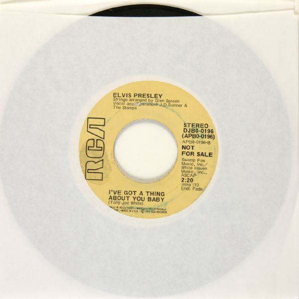 Elvis Presley "Ive Got A Thing About You Baby"/Take Good Care Of Her" 45 